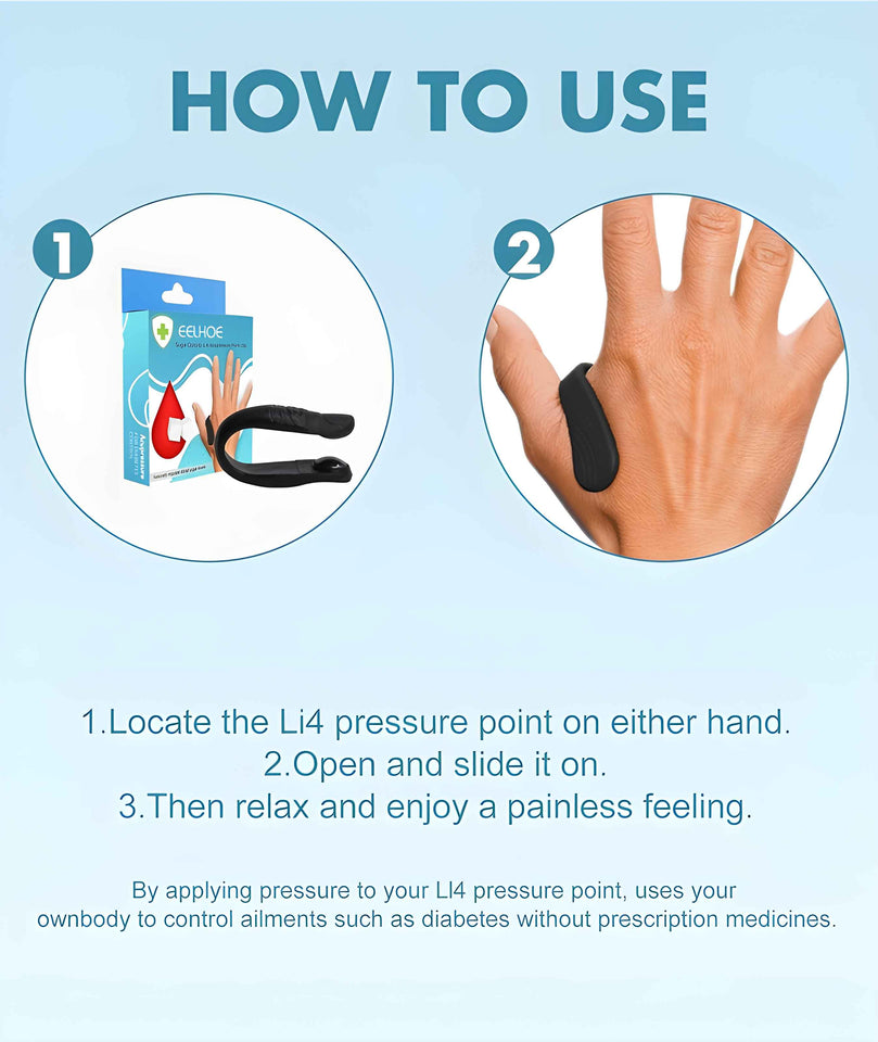 Sugar Control LI4 Acupressure Point Clip - Buy One Get One Free